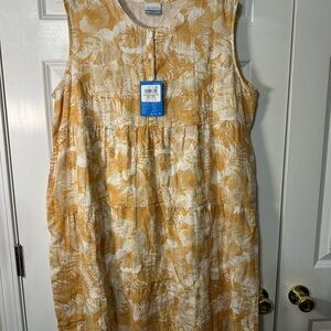 Columbia Yellow Floral Midi Dress